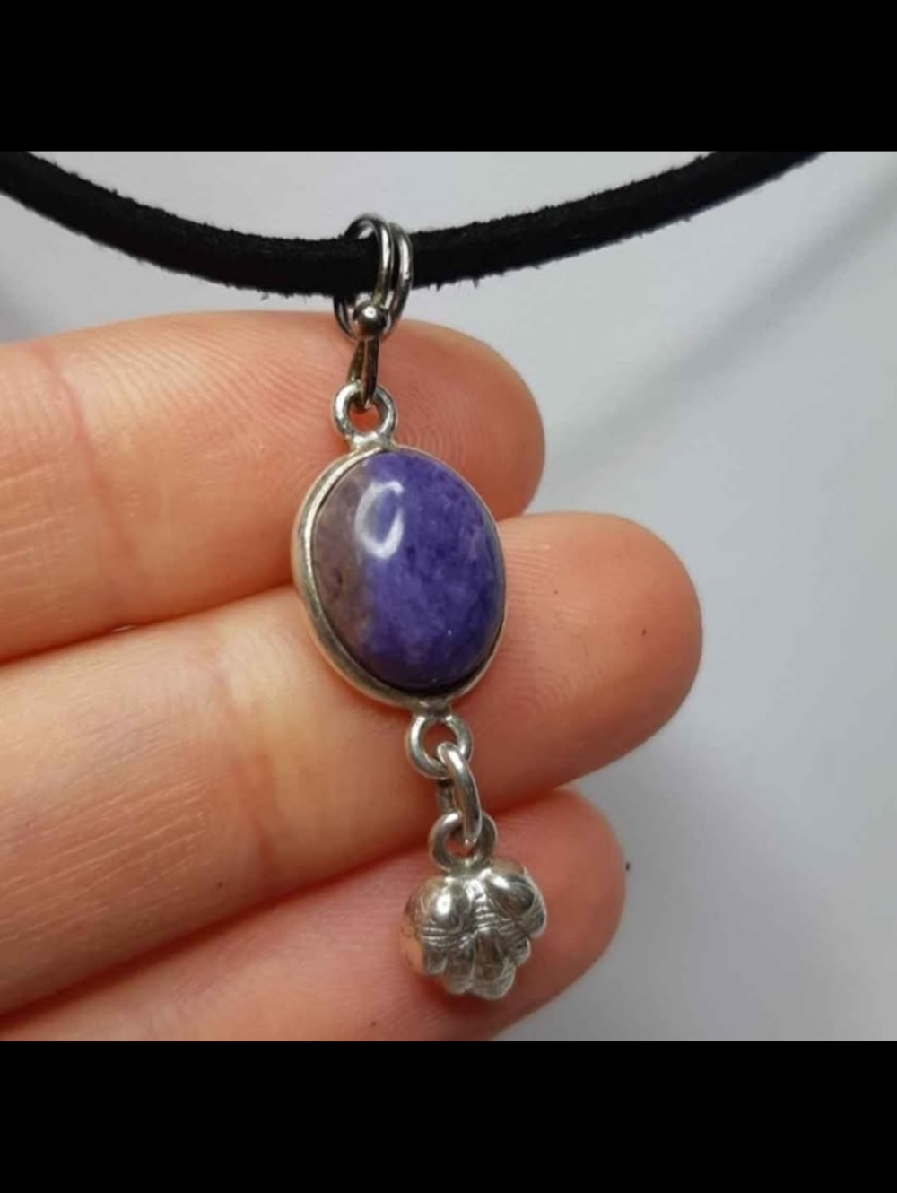Sterling Silver Purple Charoite Necklace